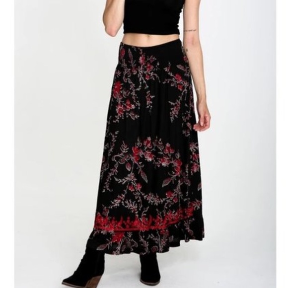 RAGA Midnight Blossom Maxi Skirt